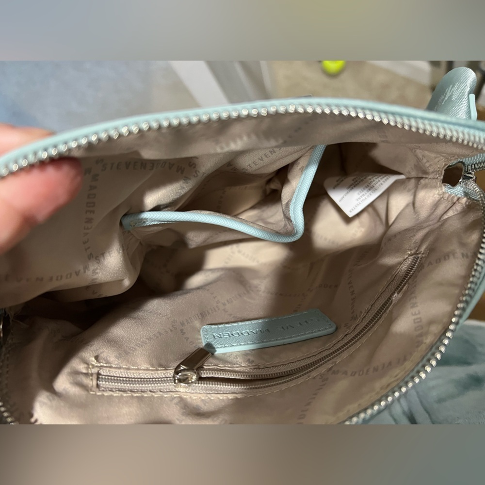 Steve Madden bag purse small mint green light blue crossover - Picture 8 of 11